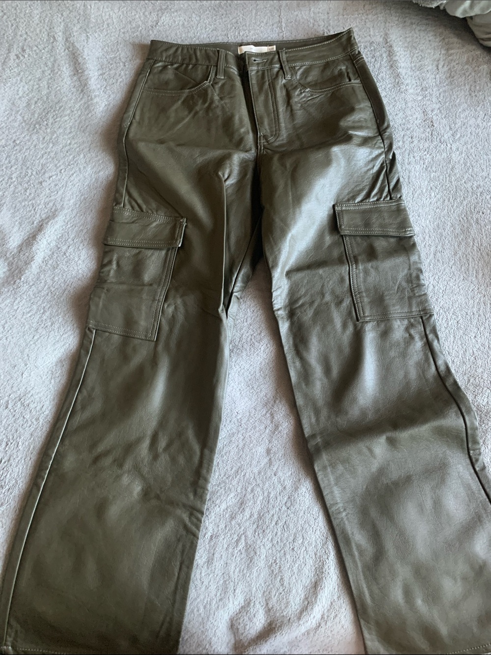 Olive Green Cargo Pants - Women